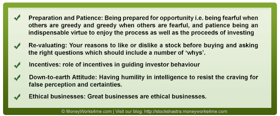 Preparation - Re-valuating - Incentives - Down-to-earth - Ethical business